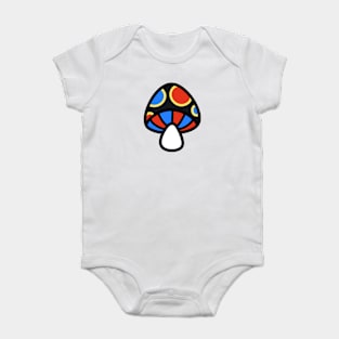 Polyamorous Mushroom Discrete Pride Flag Baby Bodysuit